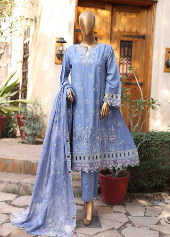Bin Saeed Fabric - SMLF-FR-0517- 3 Piece Embroidered Stitched Suit