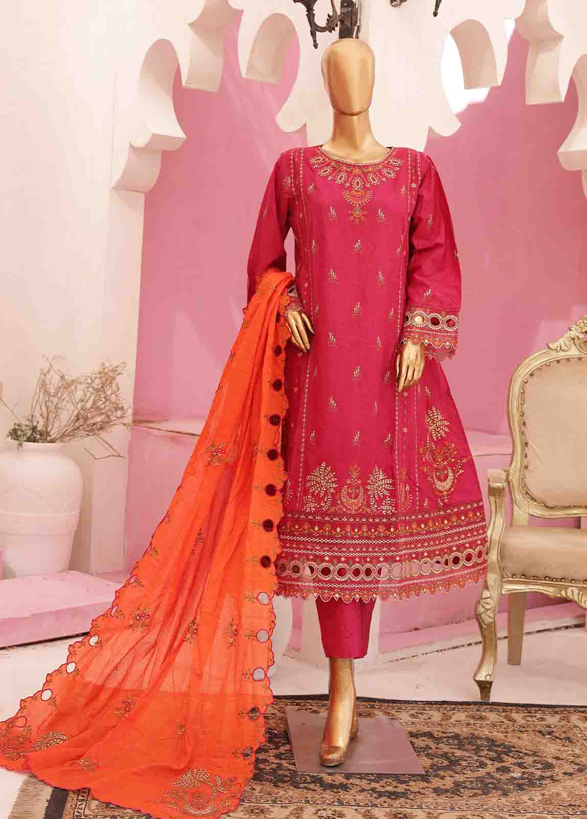 Bin Saeed Fabric - SMLF-FR-0518 A- 3 Piece Embroidered Stitched Suit