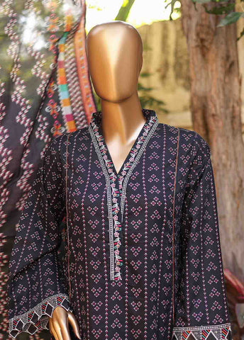 Bin Saeed Fabric - SMLF-FR-0522- 3 Piece Embroidered Stitched Suit