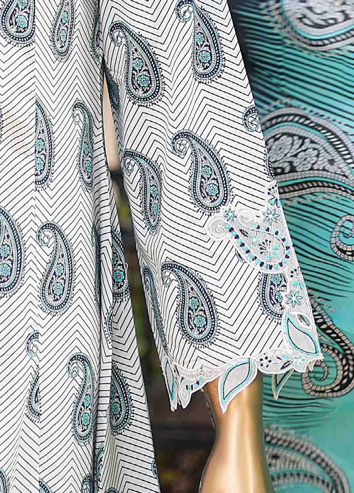 Bin Saeed Fabric - SMLF-FR-0527- 3 Piece Embroidered Stitched Suit