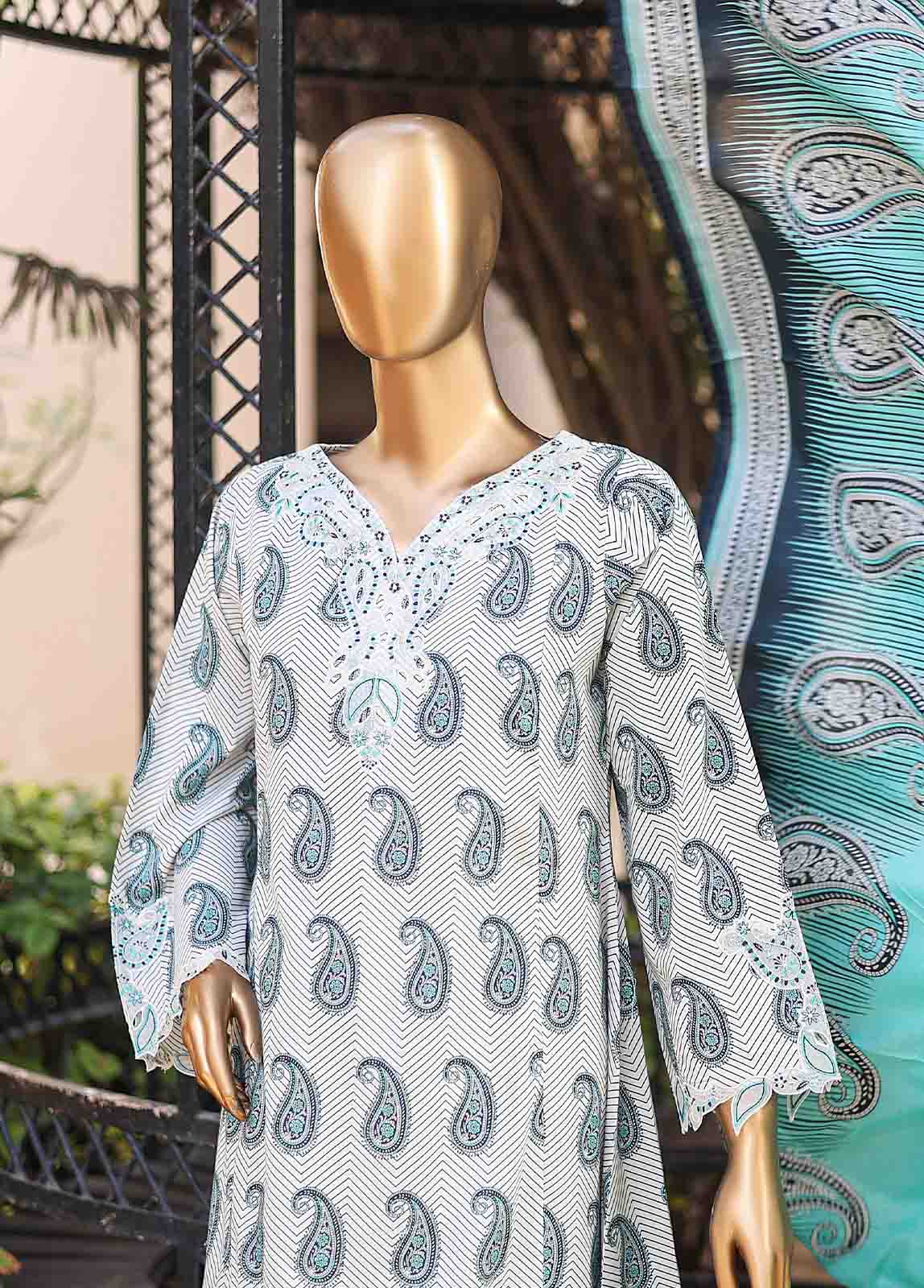 Bin Saeed Fabric - SMLF-FR-0527- 3 Piece Embroidered Stitched Suit