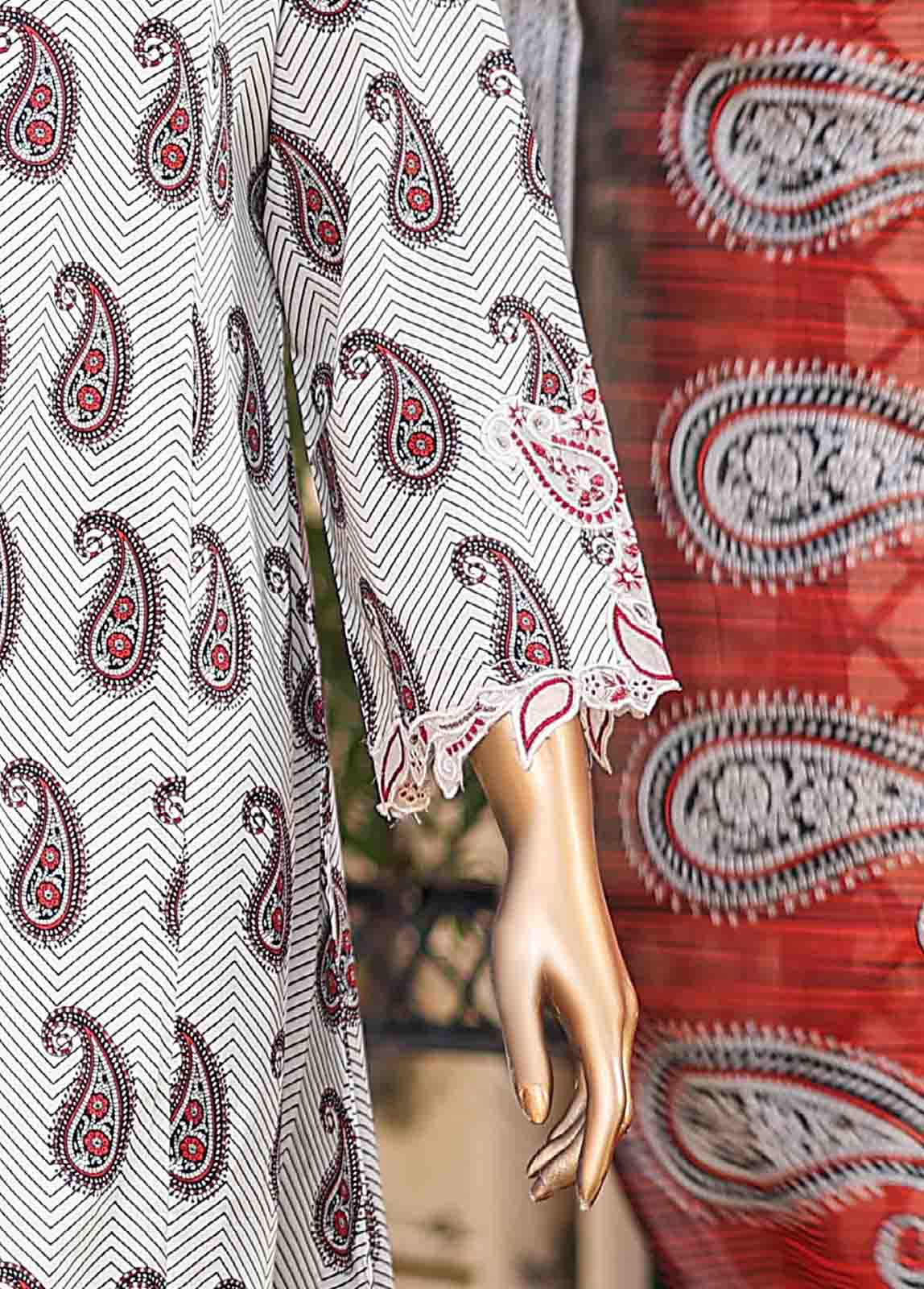 Bin Saeed Fabric - SMLF-FR-0528- 3 Piece Embroidered Stitched Suit