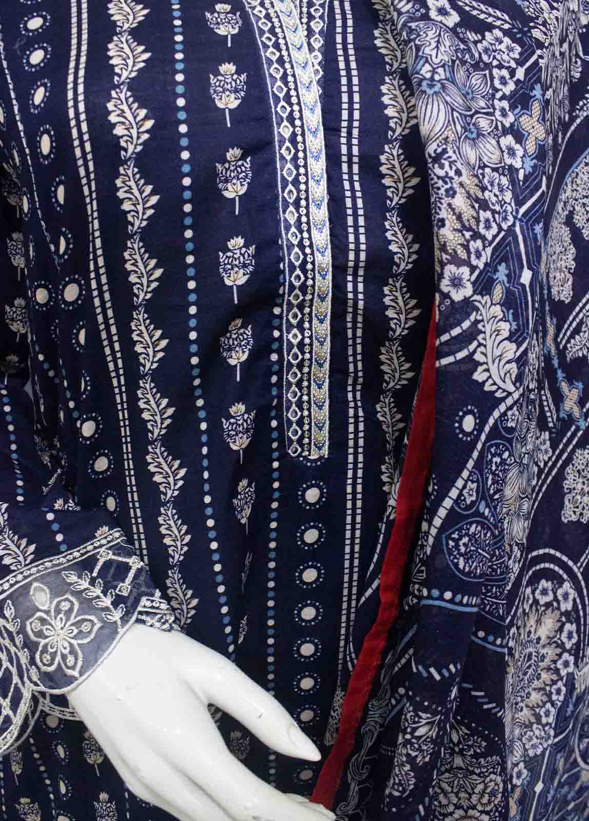 Bin Saeed Fabric - SMLF-FR-0625- 3 Piece Embroidered Stitched Suit