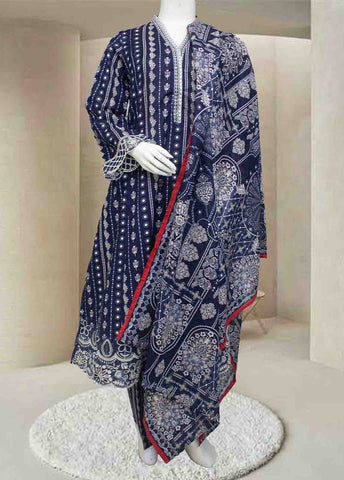 Bin Saeed Fabric - SMLF-FR-0625- 3 Piece Embroidered Stitched Suit