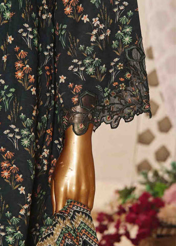 Bin Saeed Fabric - SMLF-FR-0641- 3 Piece Frock Style Stitched Suit