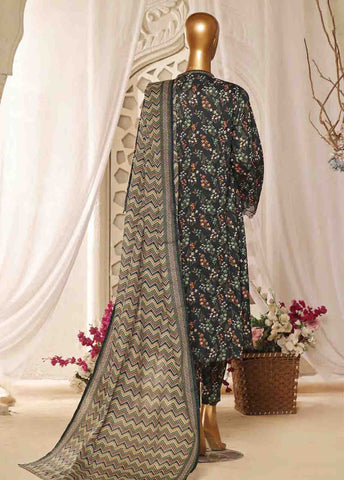 Bin Saeed Fabric - SMLF-FR-0641- 3 Piece Frock Style Stitched Suit