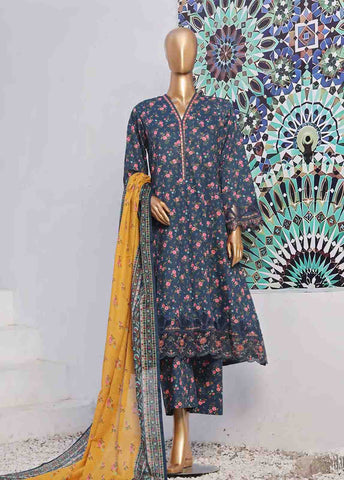 Bin Saeed Fabric - SMLF-FR-0642- 3 Piece Embroidered Stitched Suit