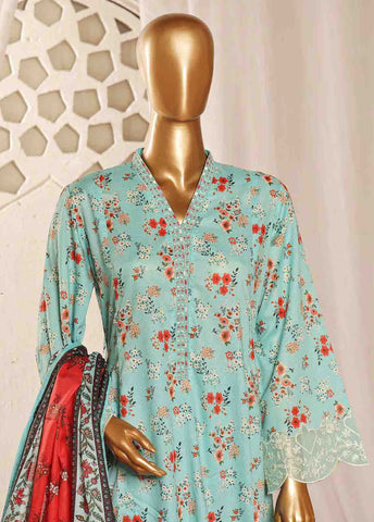 Bin Saeed Fabric - SMLF-FR-0644- 3 Piece Embroidered Stitched Suit