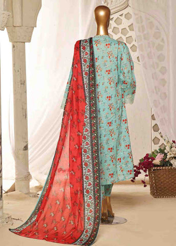 Bin Saeed Fabric - SMLF-FR-0644- 3 Piece Embroidered Stitched Suit