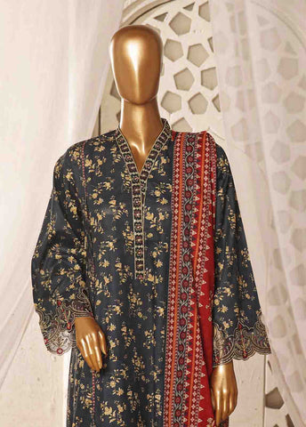Bin Saeed Fabric - SMLF-FR-126- 3 Piece Embroidered Stitched Suit