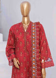 SMLF-FR-128 B- 3 Piece Embroidered Stitched Suit
