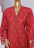 SMLF-FR-128 B- 3 Piece Embroidered Stitched Suit