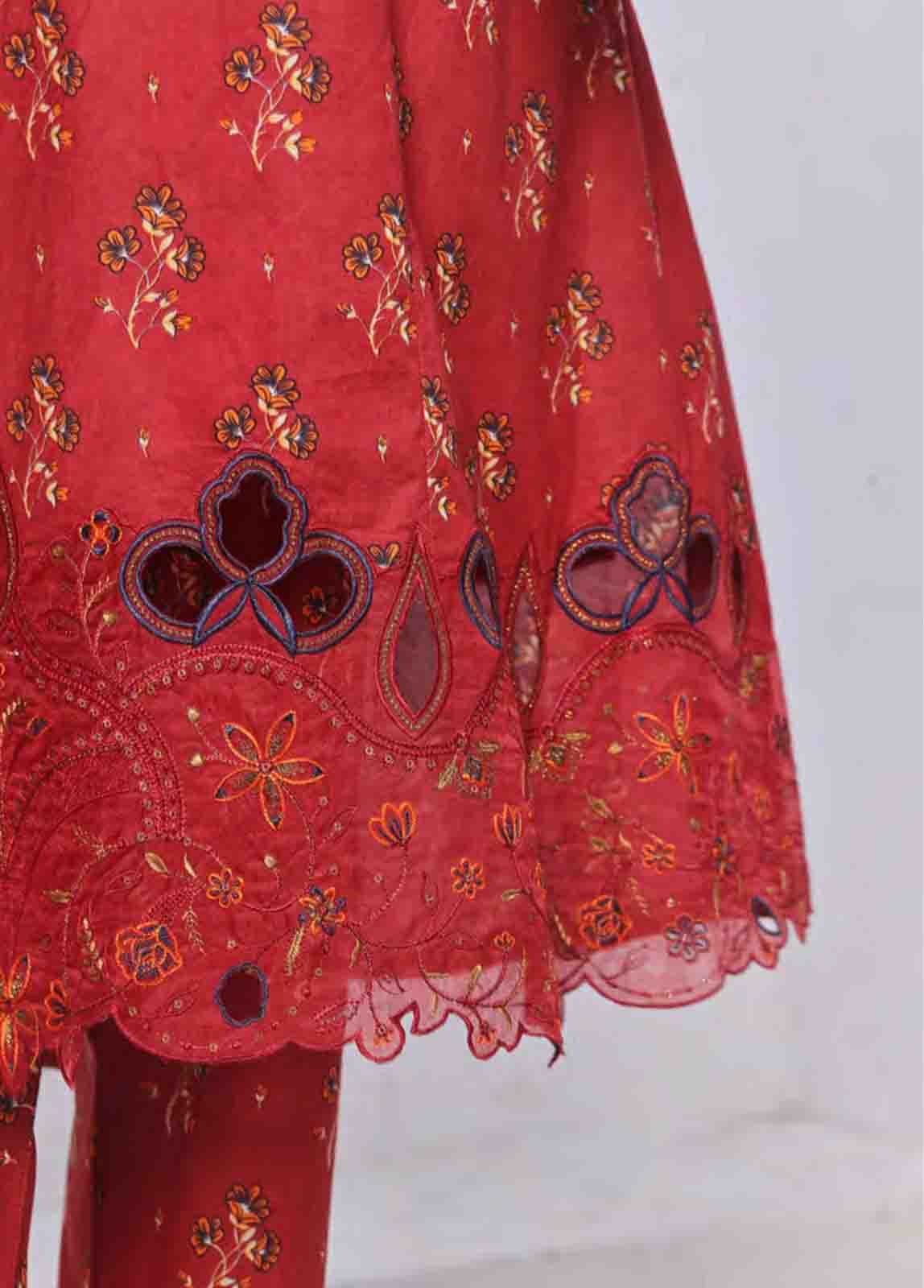 Bin Saeed Fabric - SMLF-FR-128 B- 3 Piece Embroidered Stitched Suit