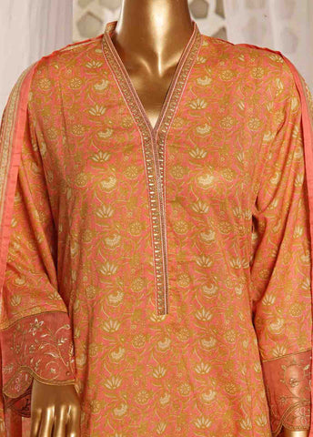 Bin Saeed Fabric - SMLF-FR-135 B- 3 Piece Embroidered Stitched Suit