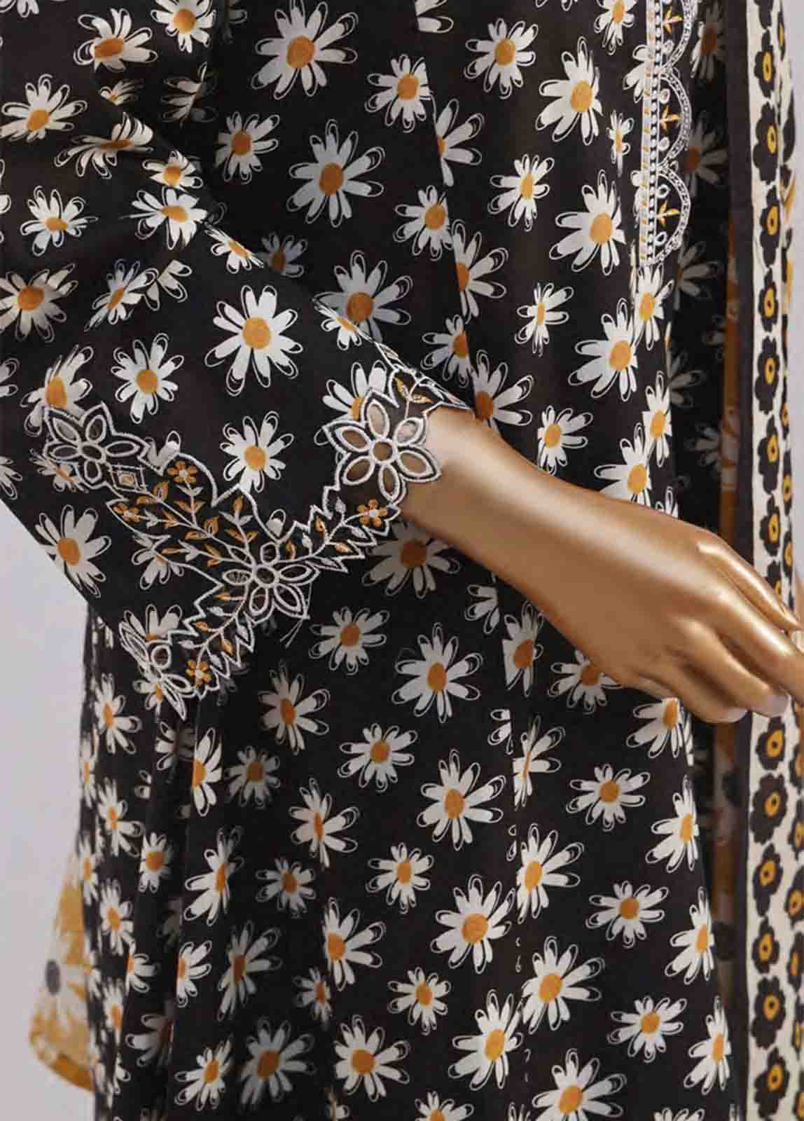 Bin Saeed Fabric - SMLF-FR-624- 3 Piece Embroidered Stitched Suit