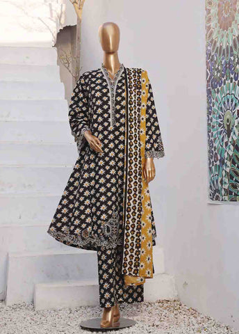 Bin Saeed Fabric - SMLF-FR-624- 3 Piece Embroidered Stitched Suit