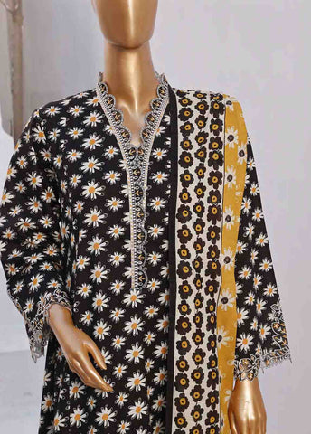 Bin Saeed Fabric - SMLF-FR-624- 3 Piece Embroidered Stitched Suit