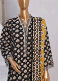 SMLF-FR-624- 3 Piece Embroidered Stitched Suit