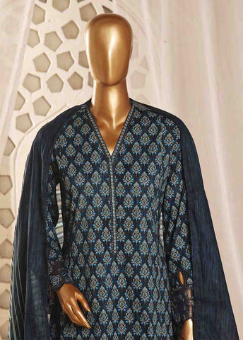 Bin Saeed Fabric - SMLF-FR-626- 3 Piece Frock Style Stitched Suit