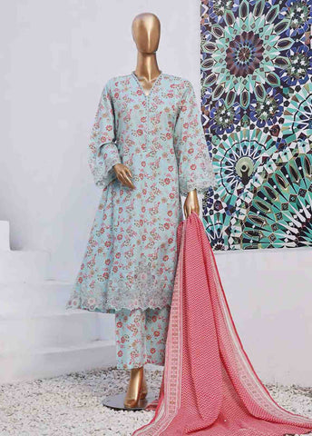 Bin Saeed Fabric - SMLF-FR-627- 3 Piece Embroidered Stitched Suit