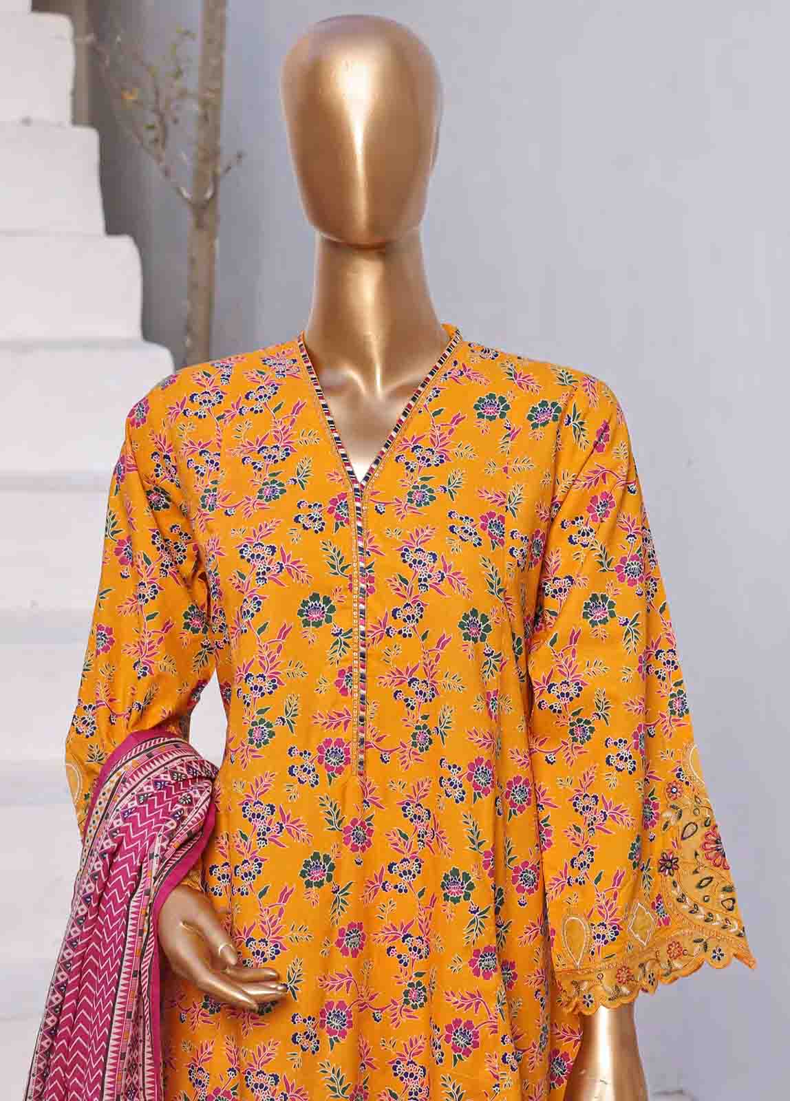 Bin Saeed Fabric - SMLF-FR-628- 3 Piece Embroidered Stitched Suit