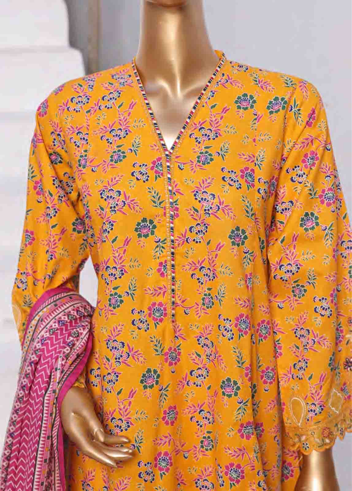 Bin Saeed Fabric - SMLF-FR-628- 3 Piece Embroidered Stitched Suit