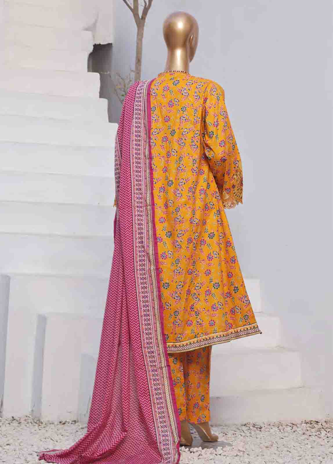 Bin Saeed Fabric - SMLF-FR-628- 3 Piece Embroidered Stitched Suit