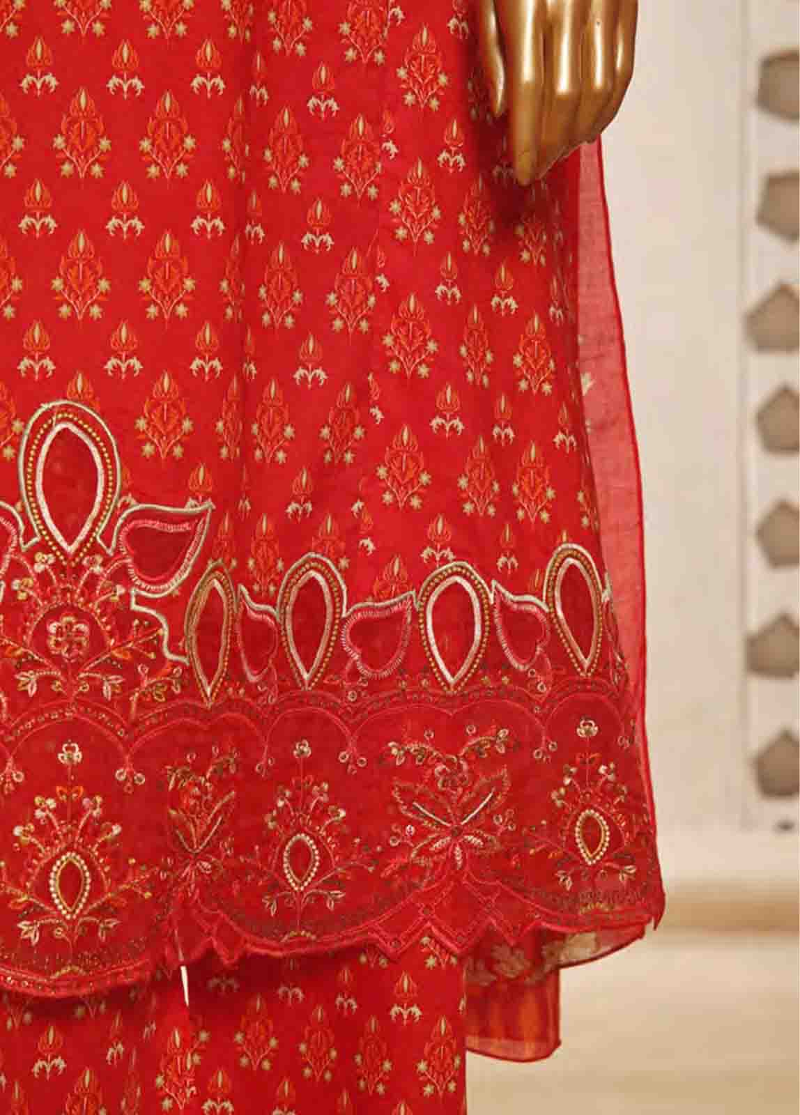 Bin Saeed Fabric - SMLF-FR-629- 3 Piece Embroidered Stitched Suit