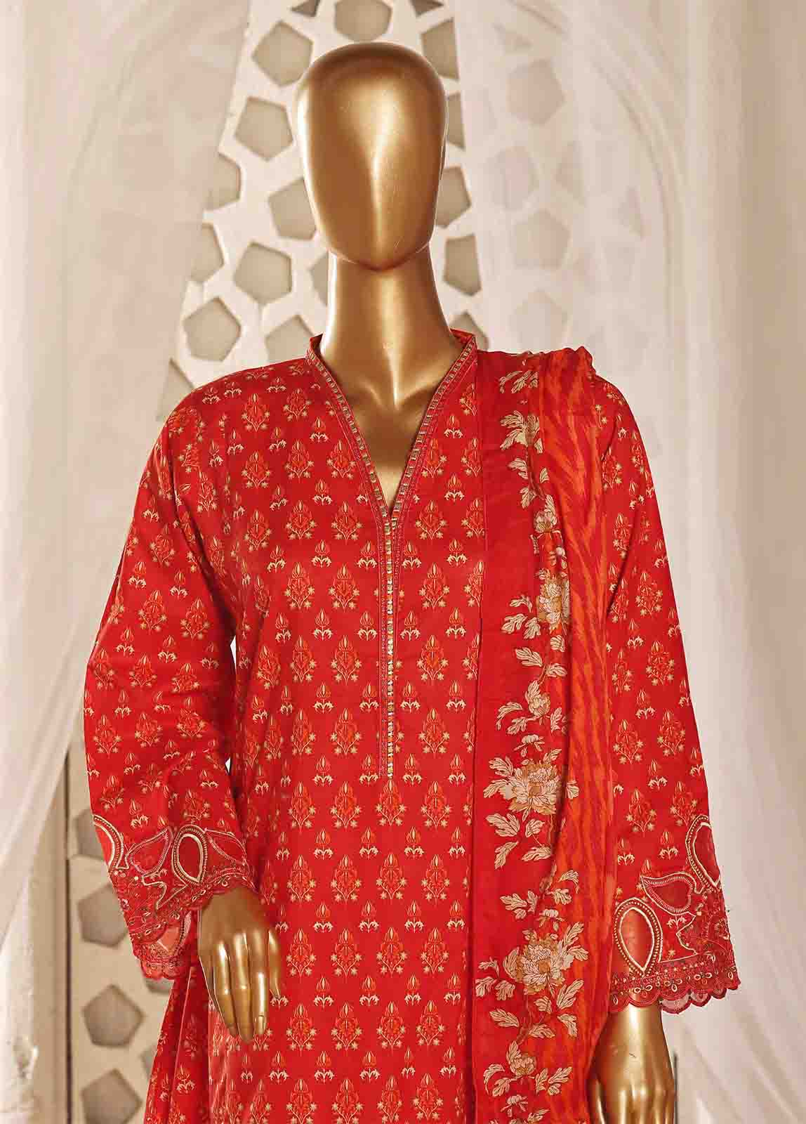 Bin Saeed Fabric - SMLF-FR-629- 3 Piece Embroidered Stitched Suit