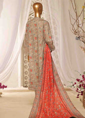 SMLF-FR-631- 3 Piece Embroidered Stitched Suit