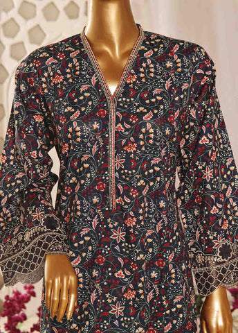 Bin Saeed Fabric - SMLF-FR-632- 3 Piece Frock Style Stitched Suit