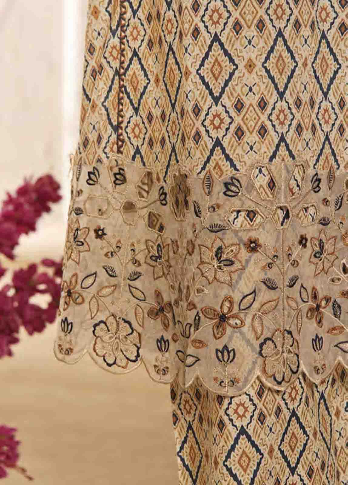 Bin Saeed Fabric - SMLF-FR-633- 3 Piece Embroidered Stitched Suit