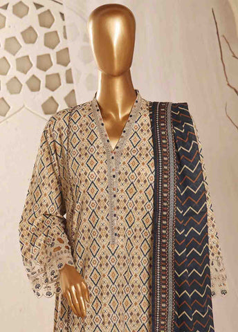 Bin Saeed Fabric - SMLF-FR-633- 3 Piece Embroidered Stitched Suit