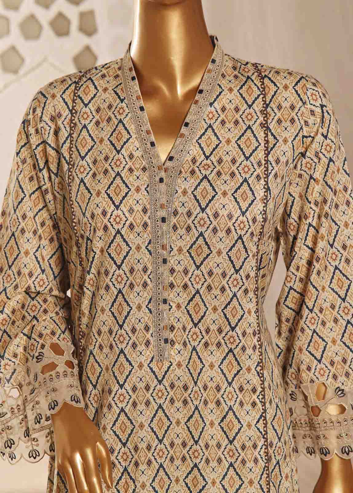 Bin Saeed Fabric - SMLF-FR-633- 3 Piece Embroidered Stitched Suit
