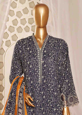 Bin Saeed Fabric - SMLF-FR-635- 3 Piece Embroidered Stitched Suit