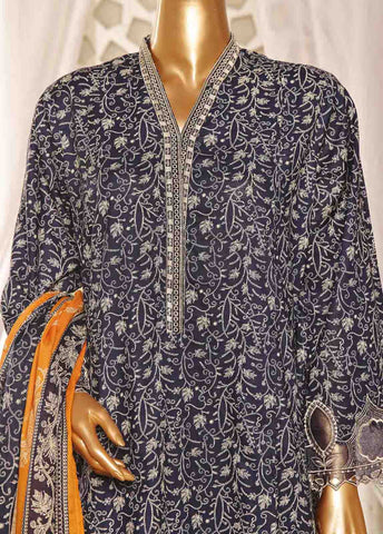 Bin Saeed Fabric - SMLF-FR-635- 3 Piece Embroidered Stitched Suit