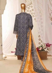 SMLF-FR-635- 3 Piece Embroidered Stitched Suit