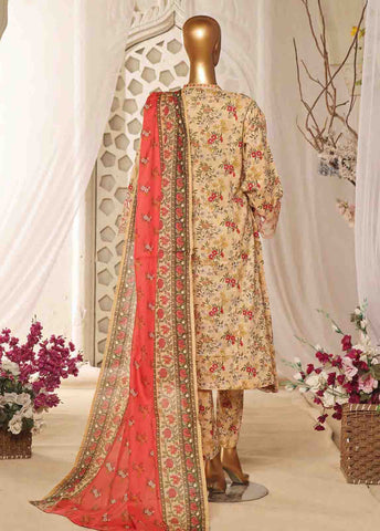 Bin Saeed Fabric - SMLF-FR-639- 3 Piece Embroidered Stitched Suit