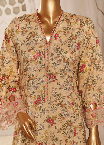 Bin Saeed Fabric - SMLF-FR-639- 3 Piece Embroidered Stitched Suit