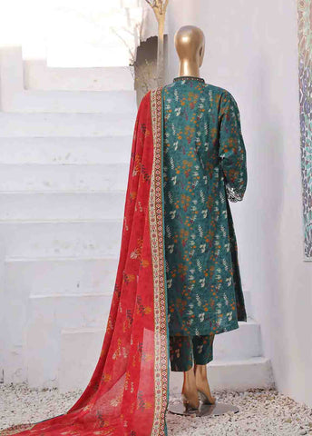 Bin Saeed Fabric - SMLF-FR-640- 3 Piece Embroidered Stitched Suit