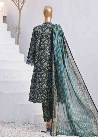Bin Saeed Fabric - SMLF-FR-643- 3 Piece Embroidered Stitched Suit