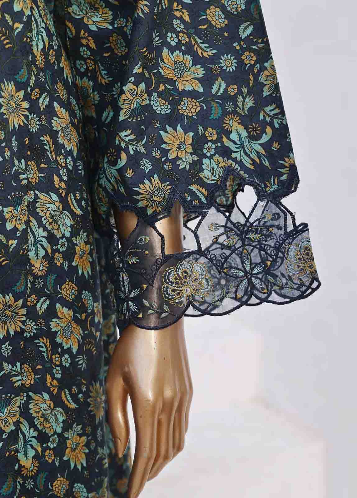 Bin Saeed Fabric - SMLF-FR-643- 3 Piece Embroidered Stitched Suit