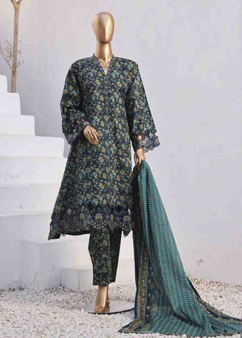 Bin Saeed Fabric - SMLF-FR-643- 3 Piece Embroidered Stitched Suit