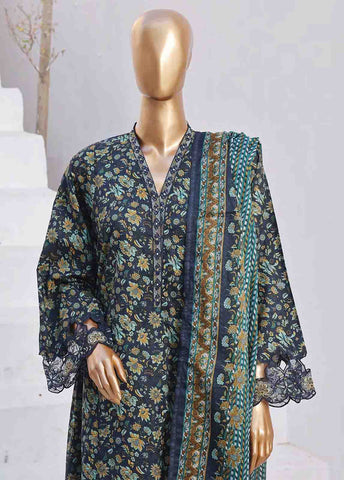 Bin Saeed Fabric - SMLF-FR-643- 3 Piece Embroidered Stitched Suit