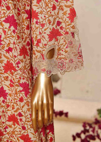 Bin Saeed Fabric - SMLF-FR-645- 3 Piece Frock Style Stitched Suit