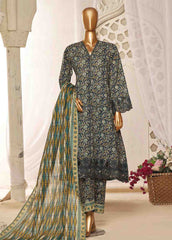 SMLF-FR-646- 3 Piece Embroidered Stitched Suit