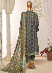 SMLF-FR-646- 3 Piece Embroidered Stitched Suit