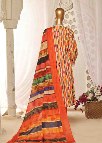 Bin Saeed Fabric - SMLF-FR-651- 3 Piece Frock Style Stitched Suit