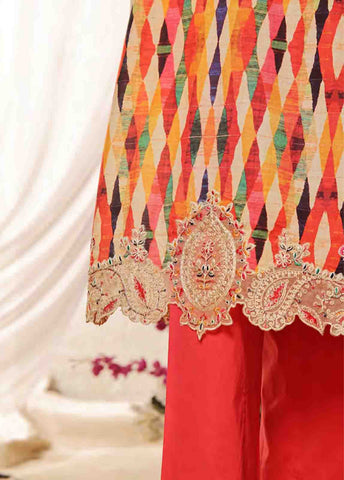 Bin Saeed Fabric - SMLF-FR-651- 3 Piece Frock Style Stitched Suit