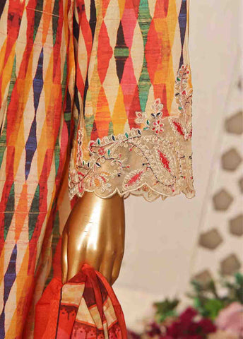 Bin Saeed Fabric - SMLF-FR-651- 3 Piece Frock Style Stitched Suit